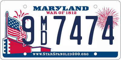 MD license plate 9MD7474