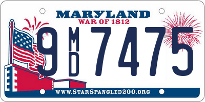 MD license plate 9MD7475