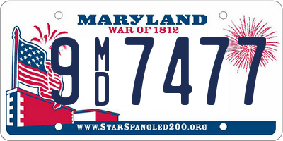 MD license plate 9MD7477