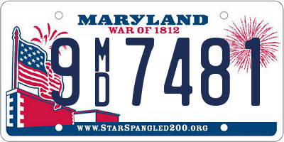 MD license plate 9MD7481