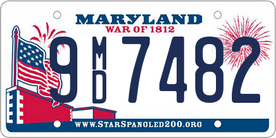 MD license plate 9MD7482