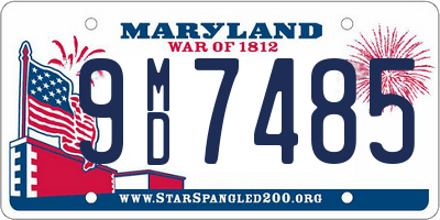 MD license plate 9MD7485