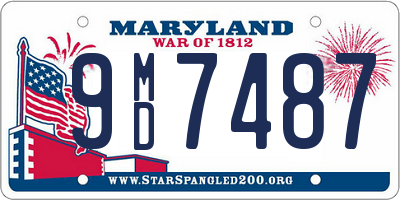 MD license plate 9MD7487