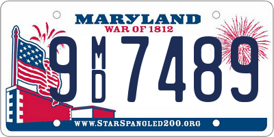 MD license plate 9MD7489