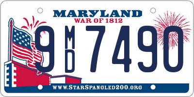 MD license plate 9MD7490