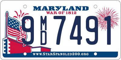 MD license plate 9MD7491