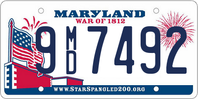 MD license plate 9MD7492