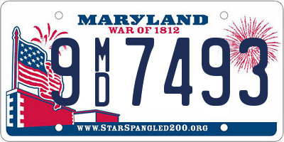 MD license plate 9MD7493