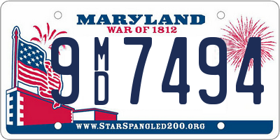 MD license plate 9MD7494