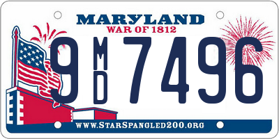 MD license plate 9MD7496