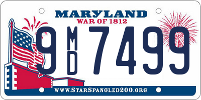 MD license plate 9MD7499