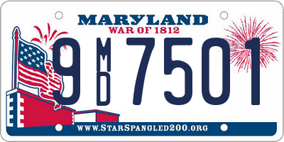 MD license plate 9MD7501