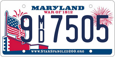 MD license plate 9MD7505