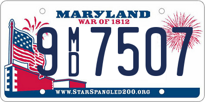 MD license plate 9MD7507