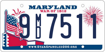 MD license plate 9MD7511