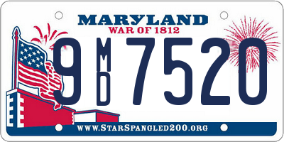 MD license plate 9MD7520