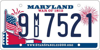 MD license plate 9MD7521