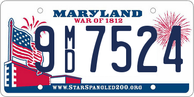 MD license plate 9MD7524