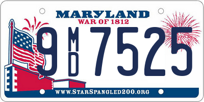 MD license plate 9MD7525