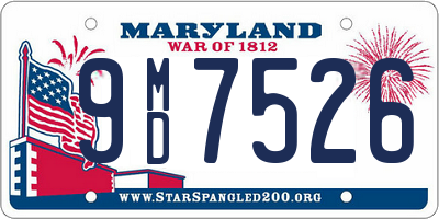 MD license plate 9MD7526