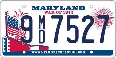 MD license plate 9MD7527