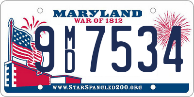 MD license plate 9MD7534