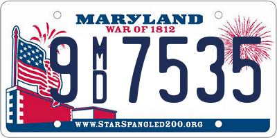 MD license plate 9MD7535