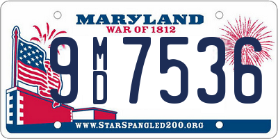 MD license plate 9MD7536