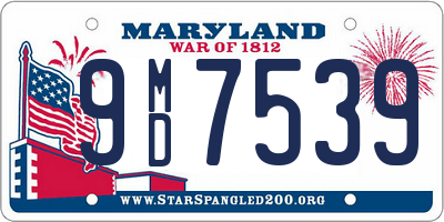 MD license plate 9MD7539