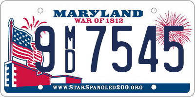 MD license plate 9MD7545