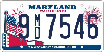 MD license plate 9MD7546