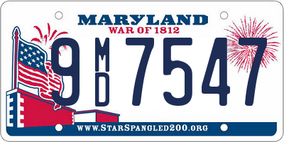 MD license plate 9MD7547