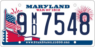 MD license plate 9MD7548