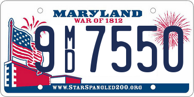 MD license plate 9MD7550