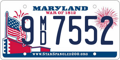 MD license plate 9MD7552