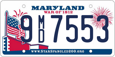 MD license plate 9MD7553