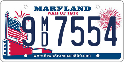 MD license plate 9MD7554