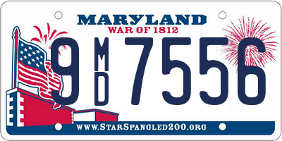 MD license plate 9MD7556