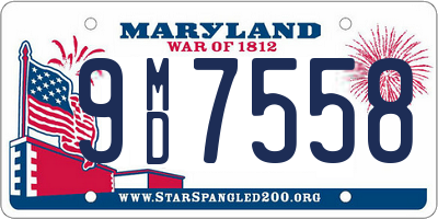 MD license plate 9MD7558