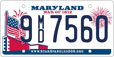 MD license plate 9MD7560