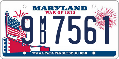 MD license plate 9MD7561