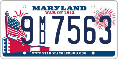 MD license plate 9MD7563