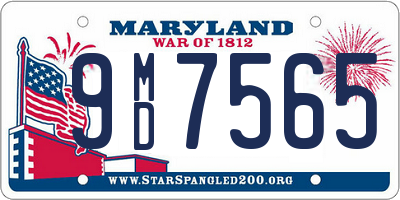 MD license plate 9MD7565