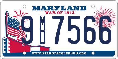 MD license plate 9MD7566