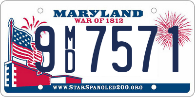 MD license plate 9MD7571