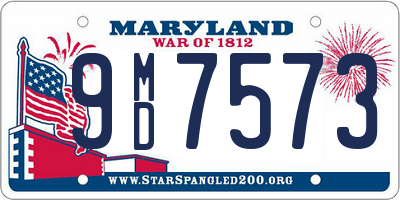 MD license plate 9MD7573