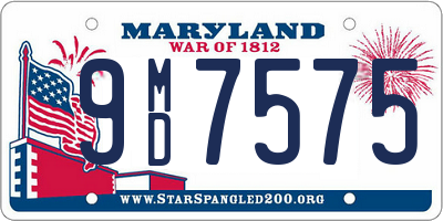 MD license plate 9MD7575