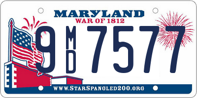 MD license plate 9MD7577