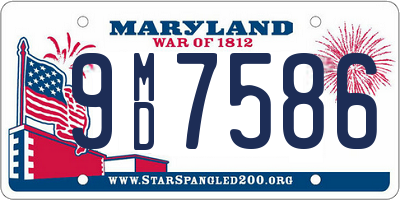 MD license plate 9MD7586