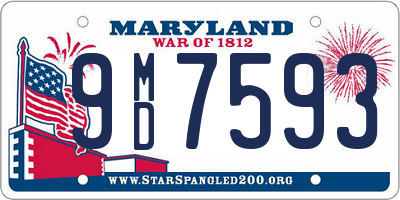 MD license plate 9MD7593